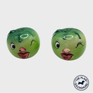 Vintage Green Watermelon Winking Shakers